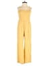 Blue Rain Solid Yellow Jumpsuit Size S - photo 1