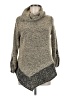SJS Tweed Gray Tan Turtleneck Sweater Size M - photo 1
