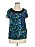 AGB Teal Short Sleeve Blouse Size XL - photo 1