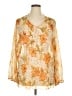 Bill Blass Orange 3/4 Sleeve Blouse Size 2X - photo 1