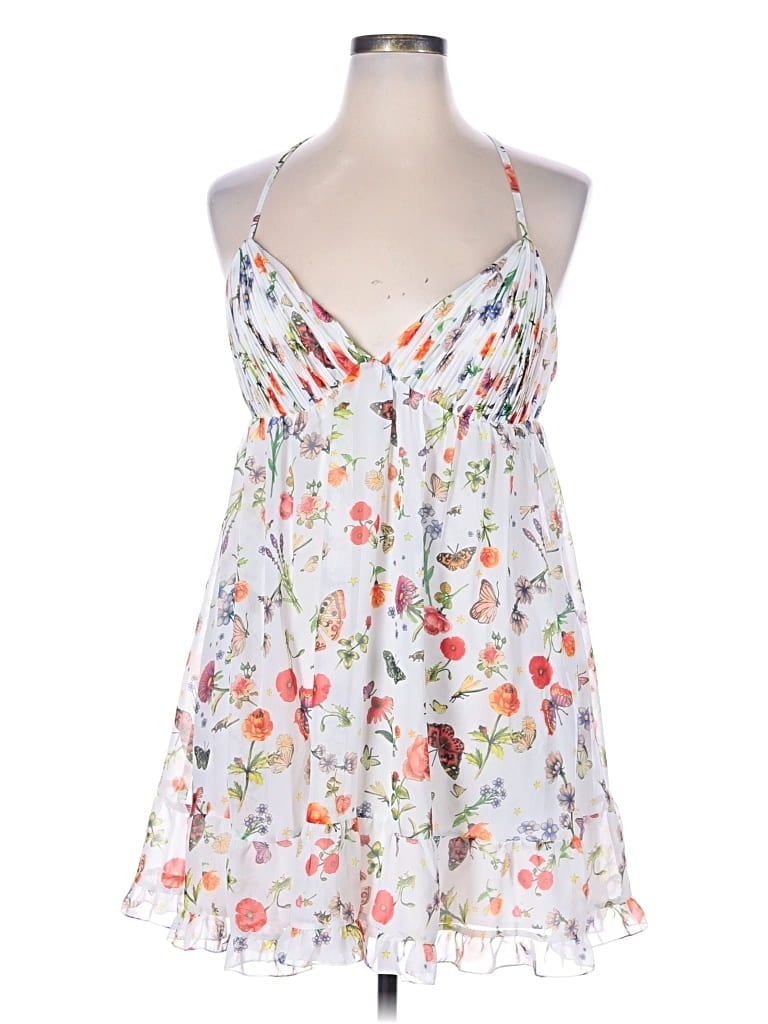 Pre-owned Mac Duggal Sleeveless Blouse In White