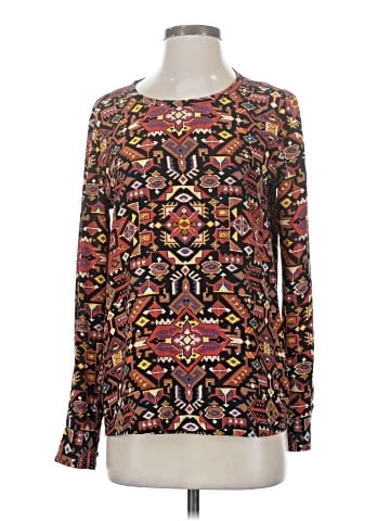 Equipment Long Sleeve Silk Top (view 1)