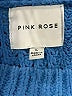 Pink Rose 100% Polyester Color Block Blue Pullover Sweater Size L - photo 7