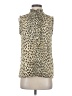 J.Crew 100% Silk Animal Print Ivory Sleeveless Silk Top Size 2 - photo 1