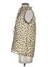 J.Crew 100% Silk Animal Print Ivory Sleeveless Silk Top Size 2 - photo 5