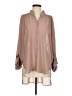 Symphony 100% Polyester Brown Long Sleeve Blouse Size S - photo 1