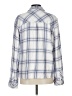Rails 100% Rayon Plaid Silver Purple 3/4 Sleeve Blouse Size L - photo 2