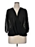 Iz Byer Black 3/4 Sleeve Blouse Size XL - photo 1