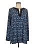 MICHAEL Michael Kors Blue Long Sleeve Blouse Size M - photo 1