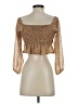 Hallelu Brown Orange 3/4 Sleeve Blouse Size S (estimated) - photo 2