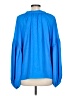 Ann Taylor 100% Polyester Blue Long Sleeve Blouse Size L (petite) - photo 2
