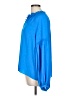 Ann Taylor 100% Polyester Blue Long Sleeve Blouse Size L (petite) - photo 5