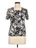 JM Collection Animal Print Ivory Short Sleeve Blouse Size M - photo 1