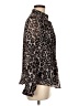 Coldwater Creek 100% Polyester Animal Print Silver Long Sleeve Blouse Size 8 - photo 4