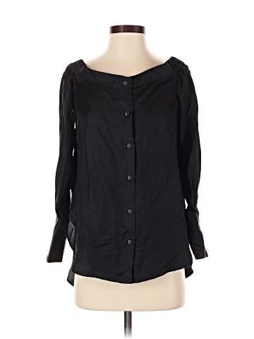 Rag & Bone Long Sleeve Silk Top (view 1)