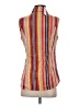 David Cline Stripes Orange Sleeveless Button-Down Shirt Size S - photo 2