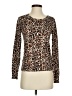 Time and Tru Animal Print Brown Pullover Sweater Size XS - photo 1