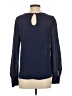 J.Crew 100% Silk Blue Long Sleeve Silk Top Size 00 - photo 2
