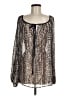 Kut from the Kloth 100% Polyester Brown Long Sleeve Blouse Size M - photo 1