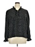Shein Curve Polka Dots Black Long Sleeve Blouse Size 1X - photo 1