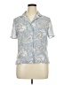Jaclyn Smith 100% Polyester Paisley Silver Short Sleeve Blouse Size 14 - photo 1
