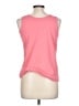 Basic Editions 100% Cotton Pink Sleeveless T-Shirt Size L - photo 2