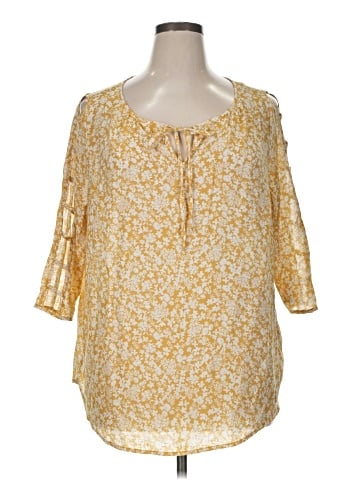 Como Blu 3/4 Sleeve Blouse (view 1)