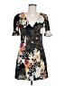 Forever 21 Print Black Casual Dress Size M - photo 1