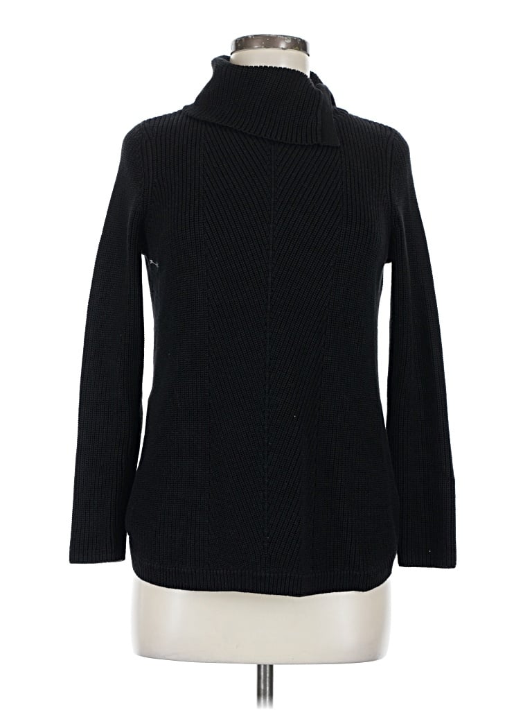 Pre-owned Talbots Turtleneck Sweater In Black