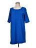 Eclair 100% Polyester Solid Blue Casual Dress Size M - photo 1