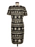 Liz Claiborne 100% Polyester Print Black Casual Dress Size 8 - photo 2
