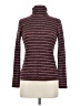 Janet Chung Stripes Burgundy Turtleneck Sweater Size M - photo 1