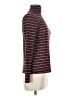 Janet Chung Stripes Burgundy Turtleneck Sweater Size M - photo 4