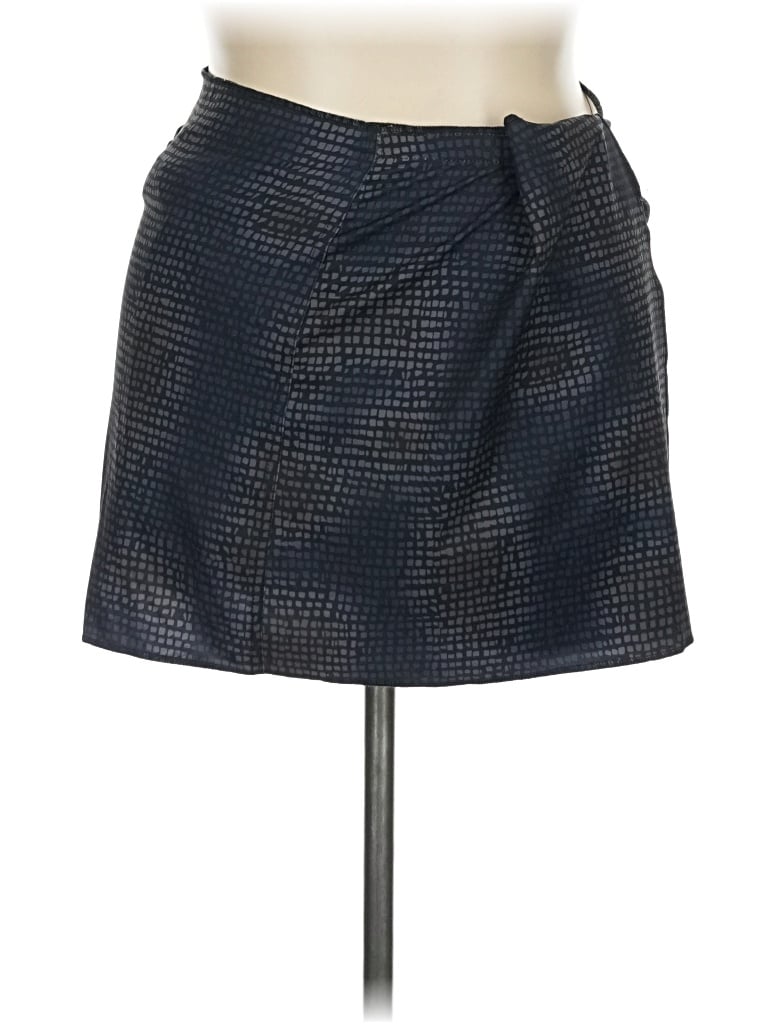 Jofit Faux Leather Skirt In Blue