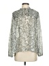 Lucky Brand 100% Polyester Silver Gray Long Sleeve Blouse Size S - photo 1