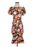 Hello Molly 100% Polyester Print Orange Cocktail Dress Size 2 - photo 1