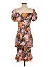Hello Molly 100% Polyester Print Orange Cocktail Dress Size 2 - photo 2