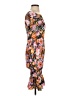 Hello Molly 100% Polyester Print Orange Cocktail Dress Size 2 - photo 4
