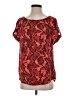 MICHAEL Michael Kors 100% Polyester Red Short Sleeve Blouse Size S - photo 1