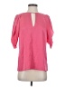 Lewit Pink Short Sleeve Silk Top Size S - photo 1