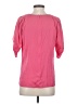 Lewit Pink Short Sleeve Silk Top Size S - photo 2