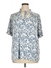 Links Animal Print Blue Short Sleeve Blouse Size XL - photo 1