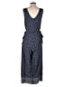 Max Studio Polka Dots Blue Jumpsuit Size S - photo 2