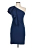 Maje Solid Blue Cocktail Dress Size Lg (3) - photo 1
