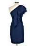 Maje Solid Blue Cocktail Dress Size Lg (3) - photo 2
