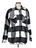 RSQ 100% Polyester Checkered-gingham Gray Long Sleeve Blouse Size M - photo 1