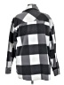 RSQ 100% Polyester Checkered-gingham Gray Long Sleeve Blouse Size M - photo 2