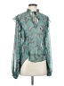 Caballero 100% Polyester Teal Long Sleeve Blouse Size XS - photo 1
