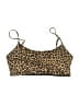 Anemone Animal Print Gold Swimsuit Top Size L - photo 1