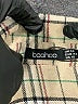 Boohoo Plaid Ivory 3/4 Sleeve Button-Down Shirt Size 10 - photo 7
